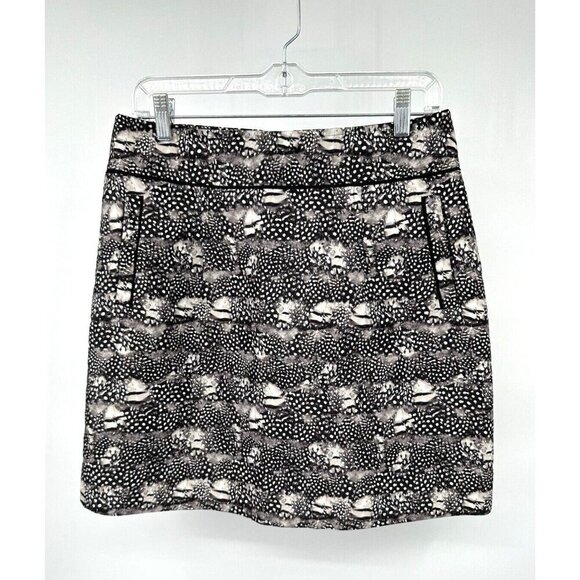 J CREW skirt a line mini geometric pockets polka dot preppy classic gray 10 - Picture 1 of 7